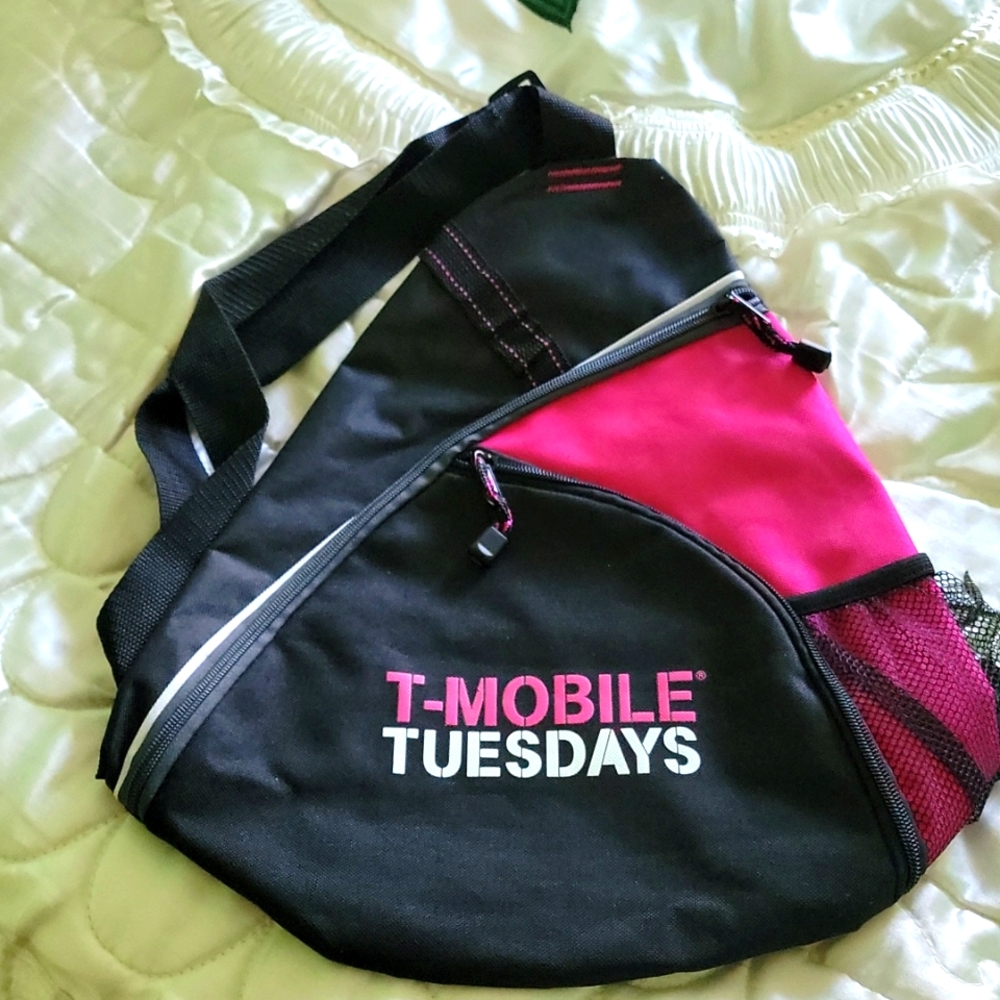 T Mobile Triangular Backpack Cross Bag. - image 1